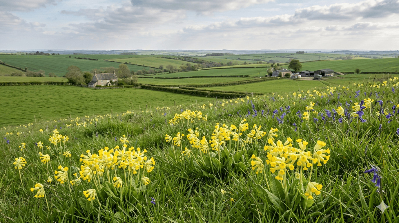 Cowslips in a Lincolnshire Field
